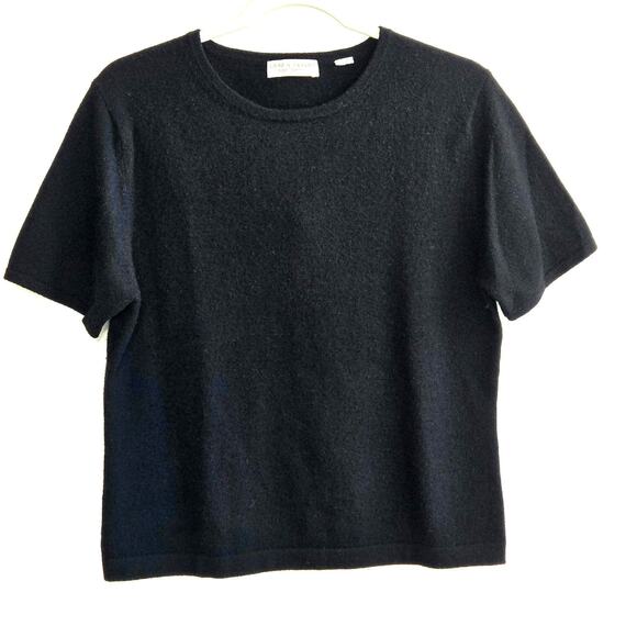 CASHMERE SWEATER BY LORD AND TAYLOR. SIZE MEASURES MEDIUM. BLACK. - Picture 1 of 12